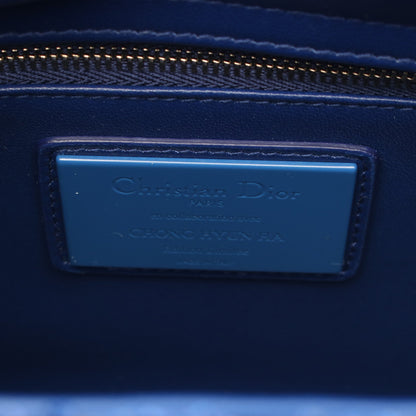 LADY DIOR レディディオール ハンドバッグ ツイード ダークブルー ブルー 2WAY クリスチャンディオール バッグ Christian Dior