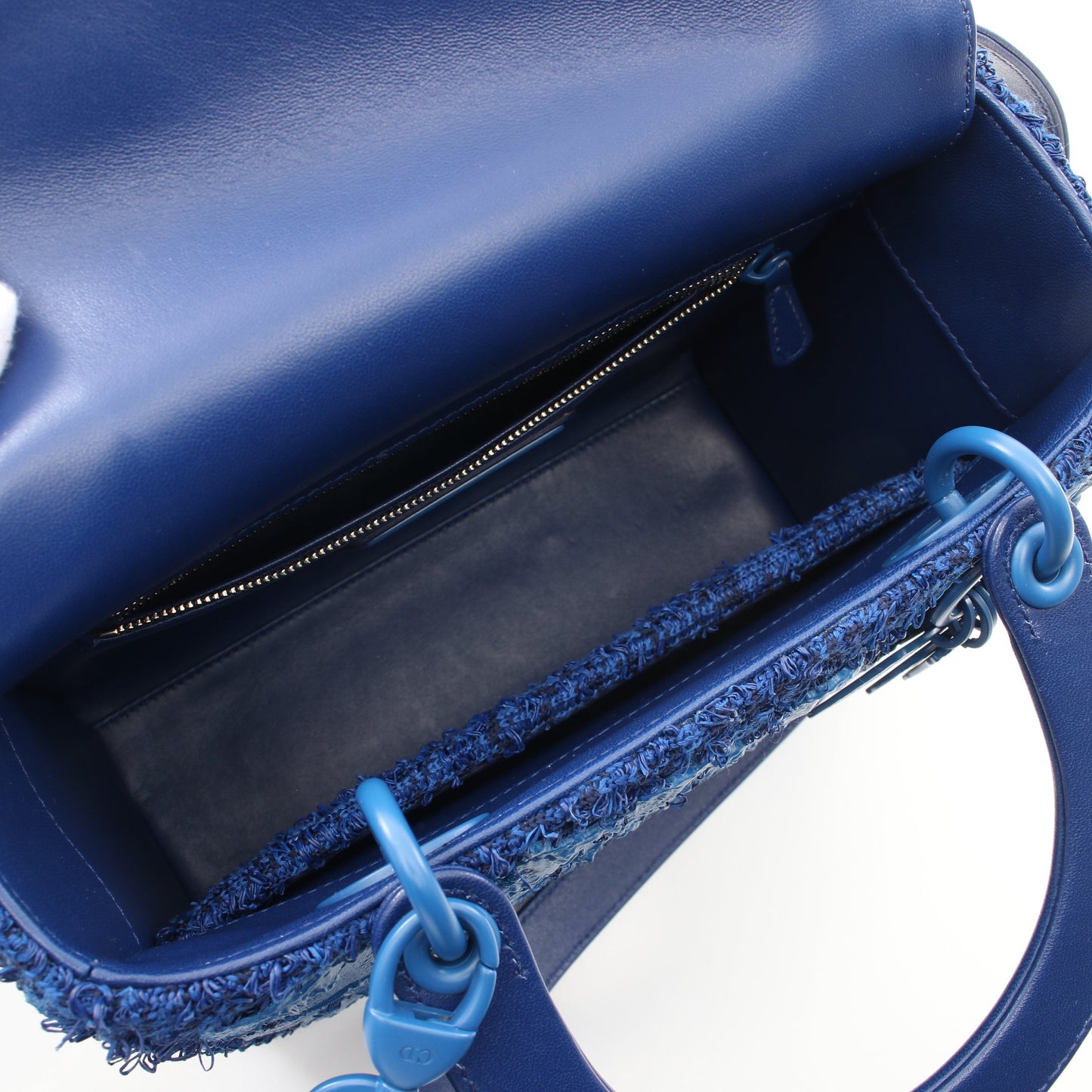 LADY DIOR レディディオール ハンドバッグ ツイード ダークブルー ブルー 2WAY クリスチャンディオール バッグ Christian Dior