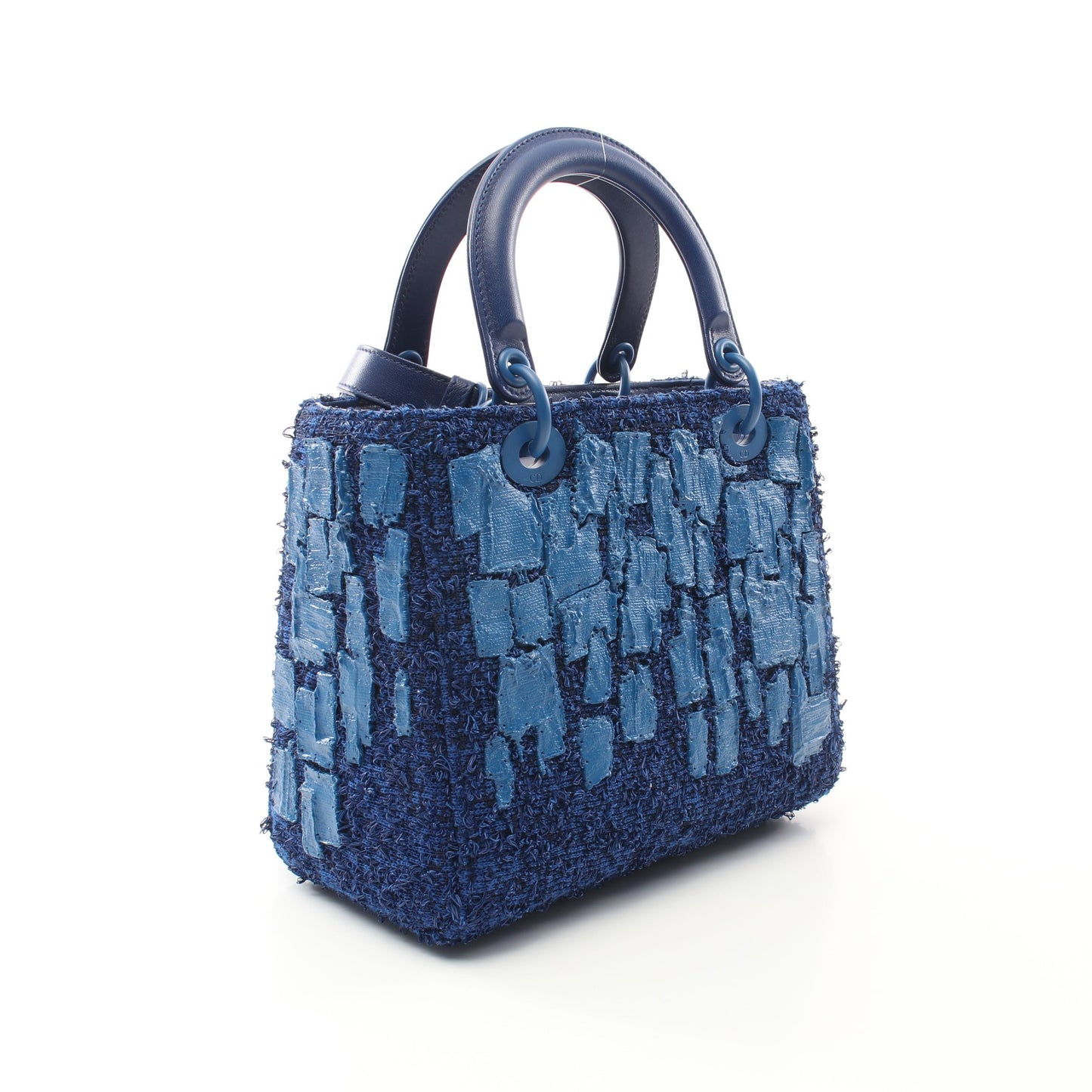 LADY DIOR レディディオール ハンドバッグ ツイード ダークブルー ブルー 2WAY クリスチャンディオール バッグ Christian Dior