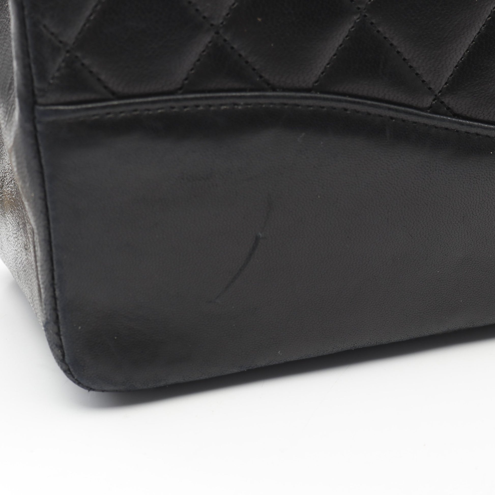 マトラッセ ハンドバッグ ターンロック ラムスキン ブラック ゴールド金具 2WAY シャネル バッグ CHANEL