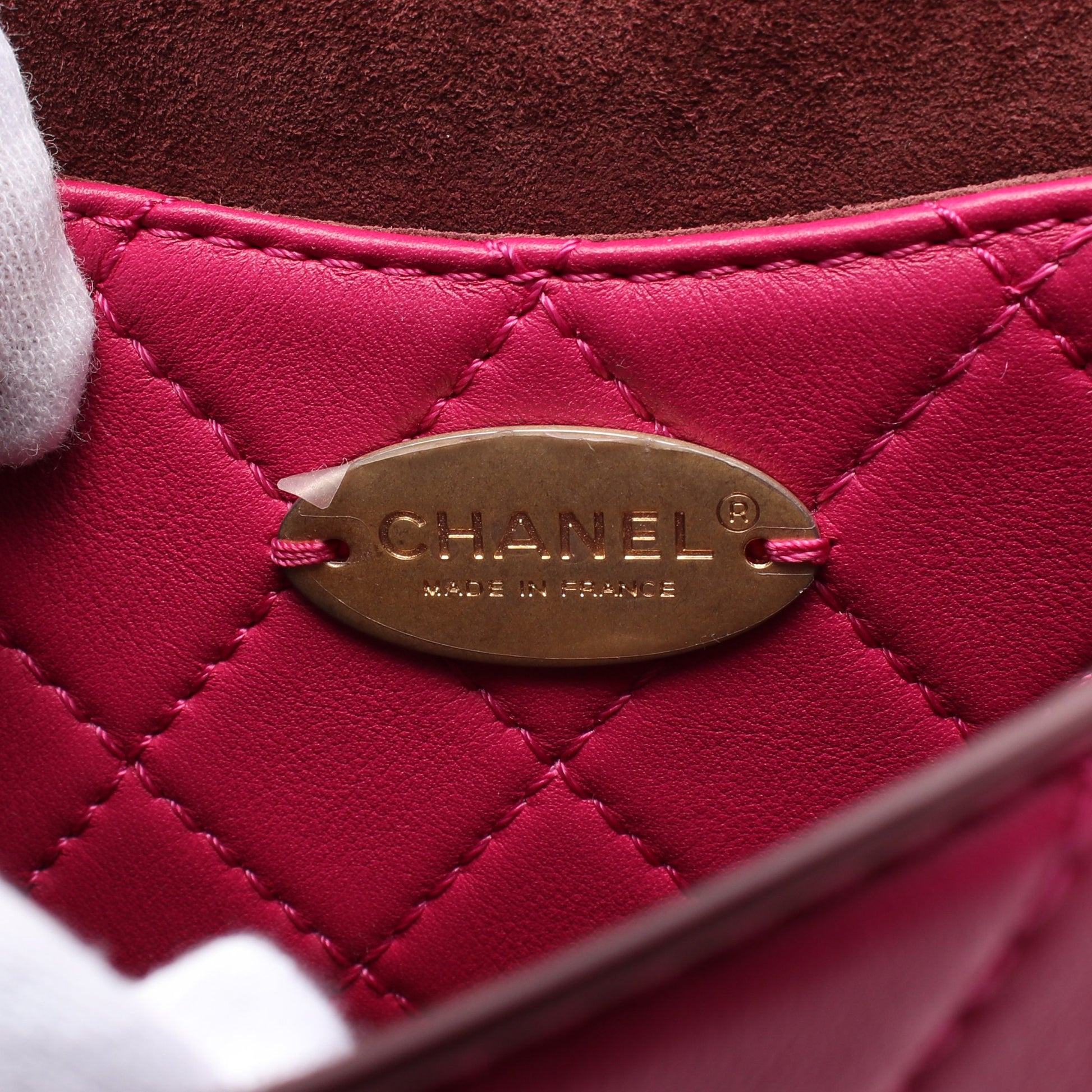 マトラッセ チェーンショルダーバッグ レザー ピンクパープル ゴールド金具 シャネル バッグ CHANEL