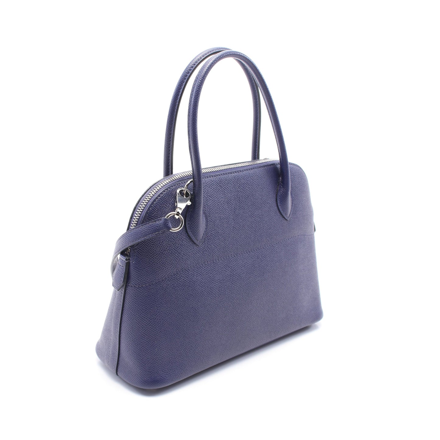 ボリード27 ブルーアンクル ハンドバッグ ヴォーエプソン ブルー シルバー金具 2WAY D刻印 エルメス バッグ HERMES