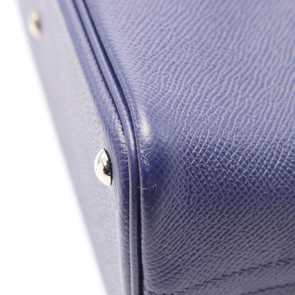 ボリード27 ブルーアンクル ハンドバッグ ヴォーエプソン ブルー シルバー金具 2WAY D刻印 エルメス バッグ HERMES