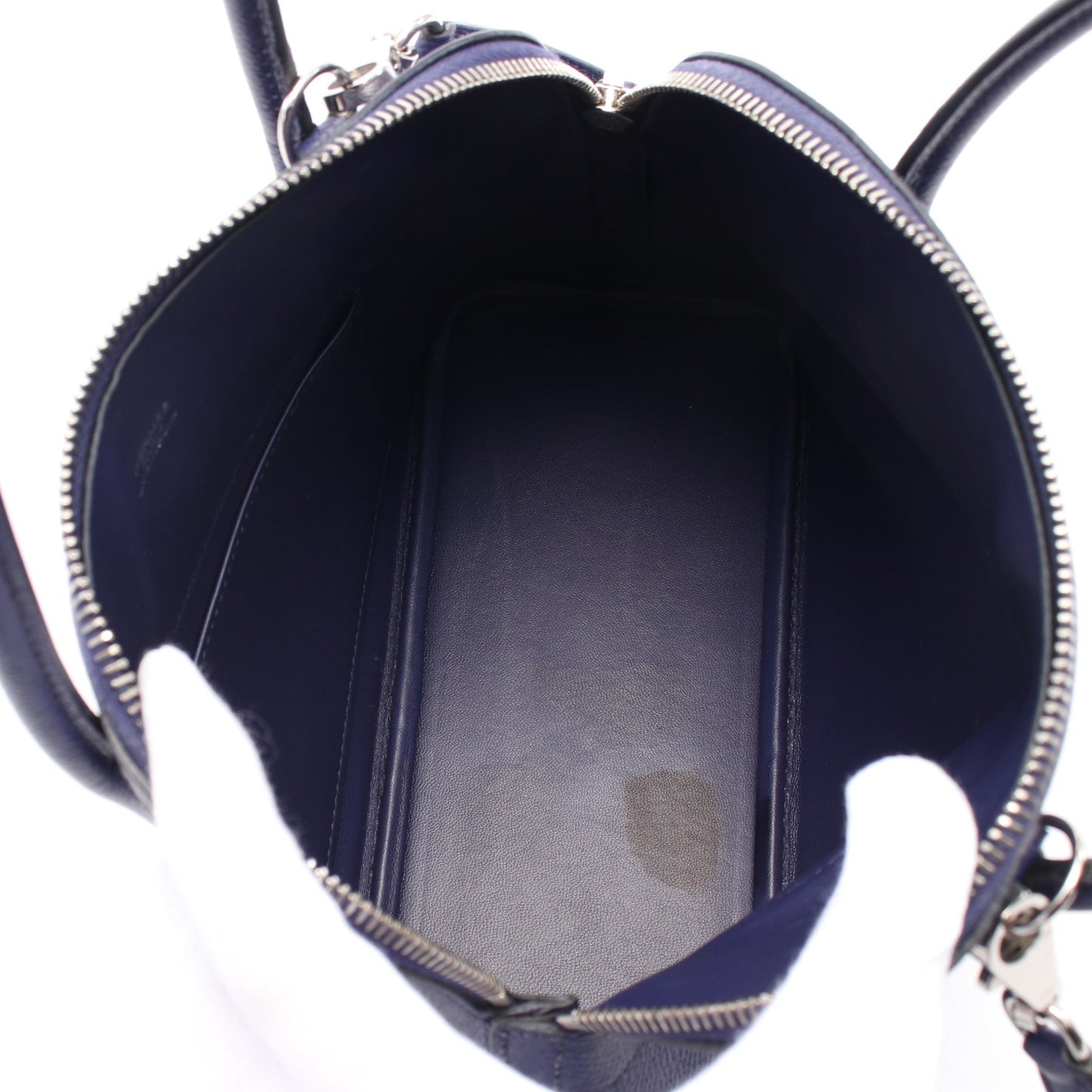 ボリード27 ブルーアンクル ハンドバッグ ヴォーエプソン ブルー シルバー金具 2WAY D刻印 エルメス バッグ HERMES