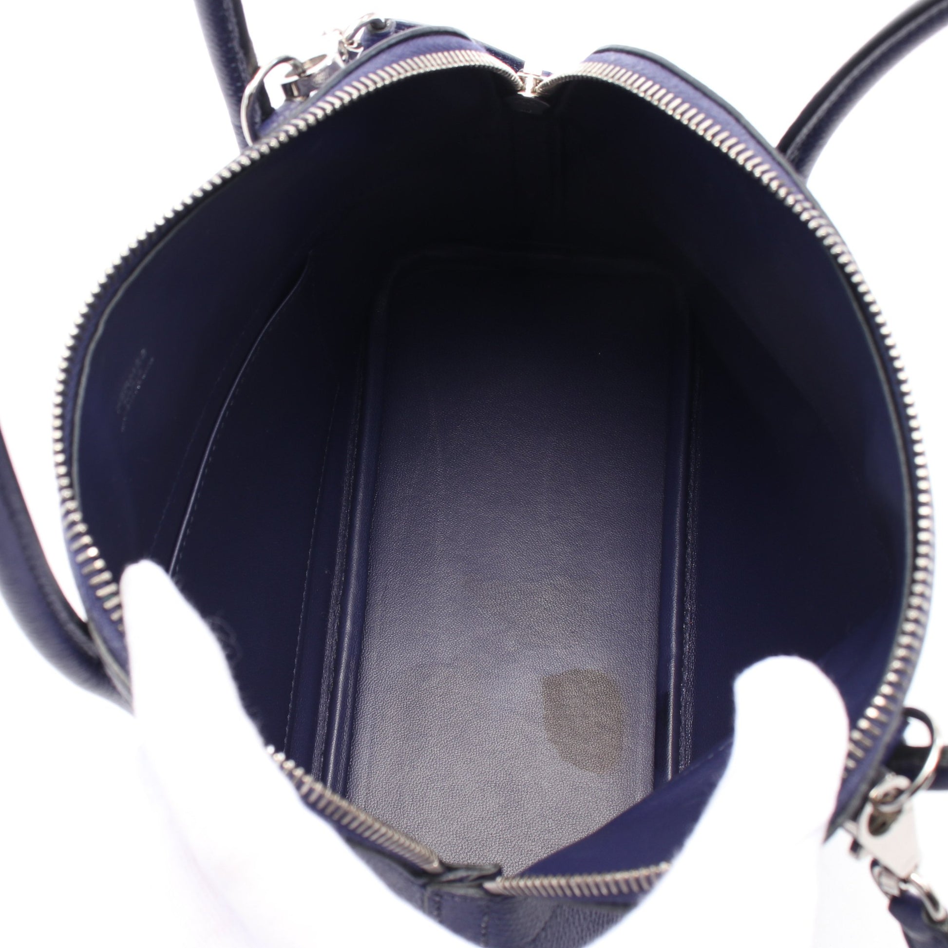 ボリード27 ブルーアンクル ハンドバッグ ヴォーエプソン ブルー シルバー金具 2WAY D刻印 エルメス バッグ HERMES