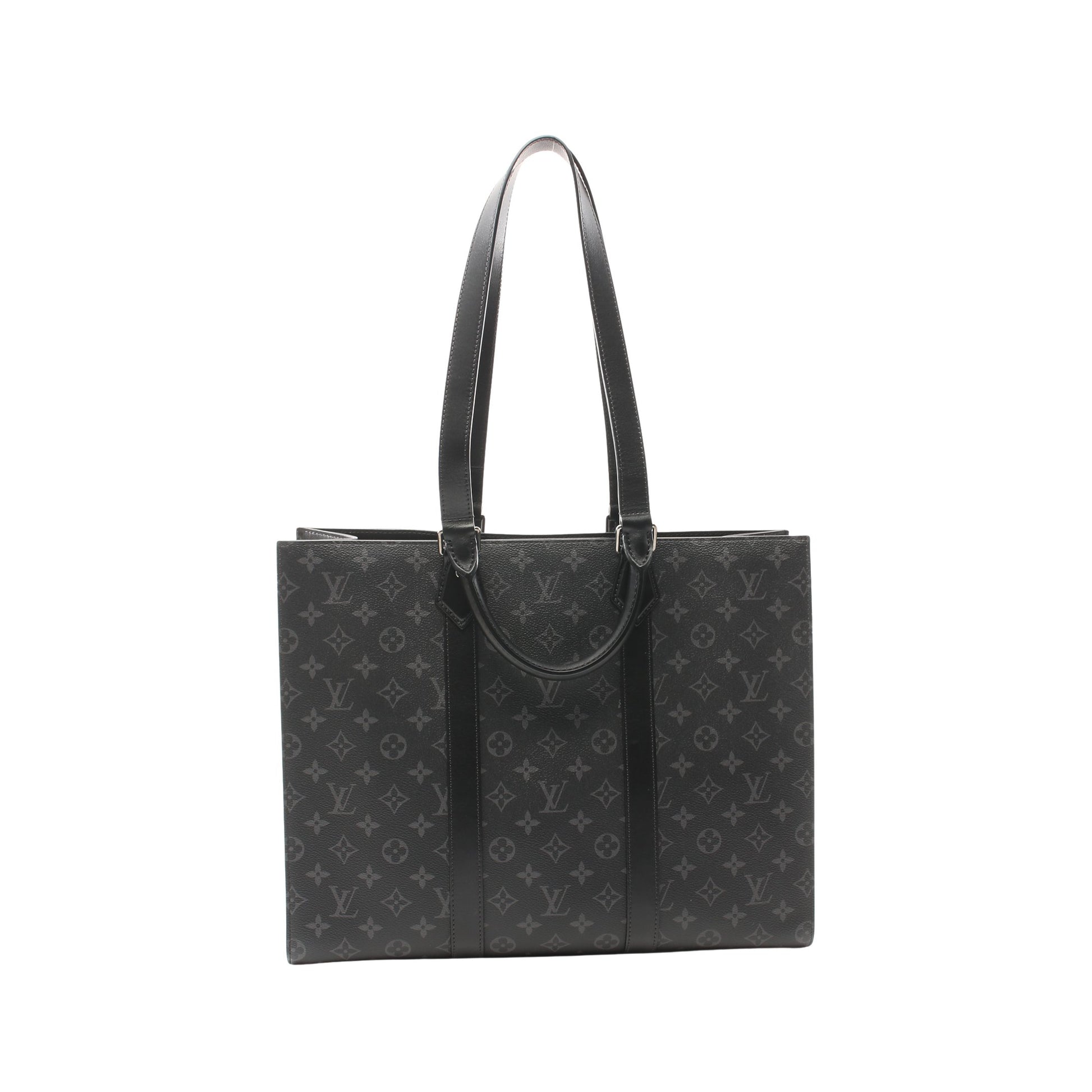 サックプラ 24H モノグラムエクリプス ショルダーバッグ トートバッグ PVC レザー ブラック 2WAY ルイヴィトン バッグ LOUIS VUITTON