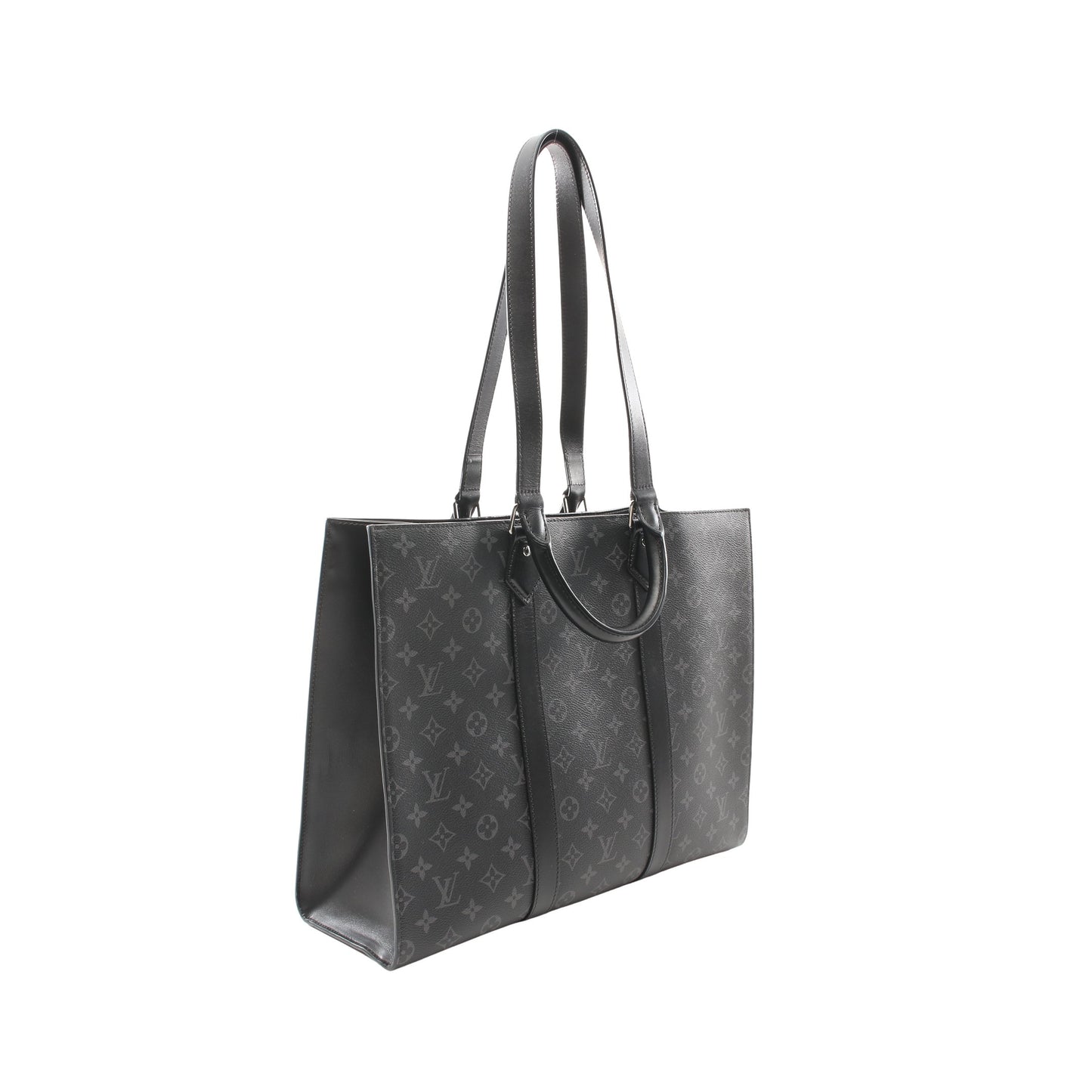 サックプラ 24H モノグラムエクリプス ショルダーバッグ トートバッグ PVC レザー ブラック 2WAY ルイヴィトン バッグ LOUIS VUITTON