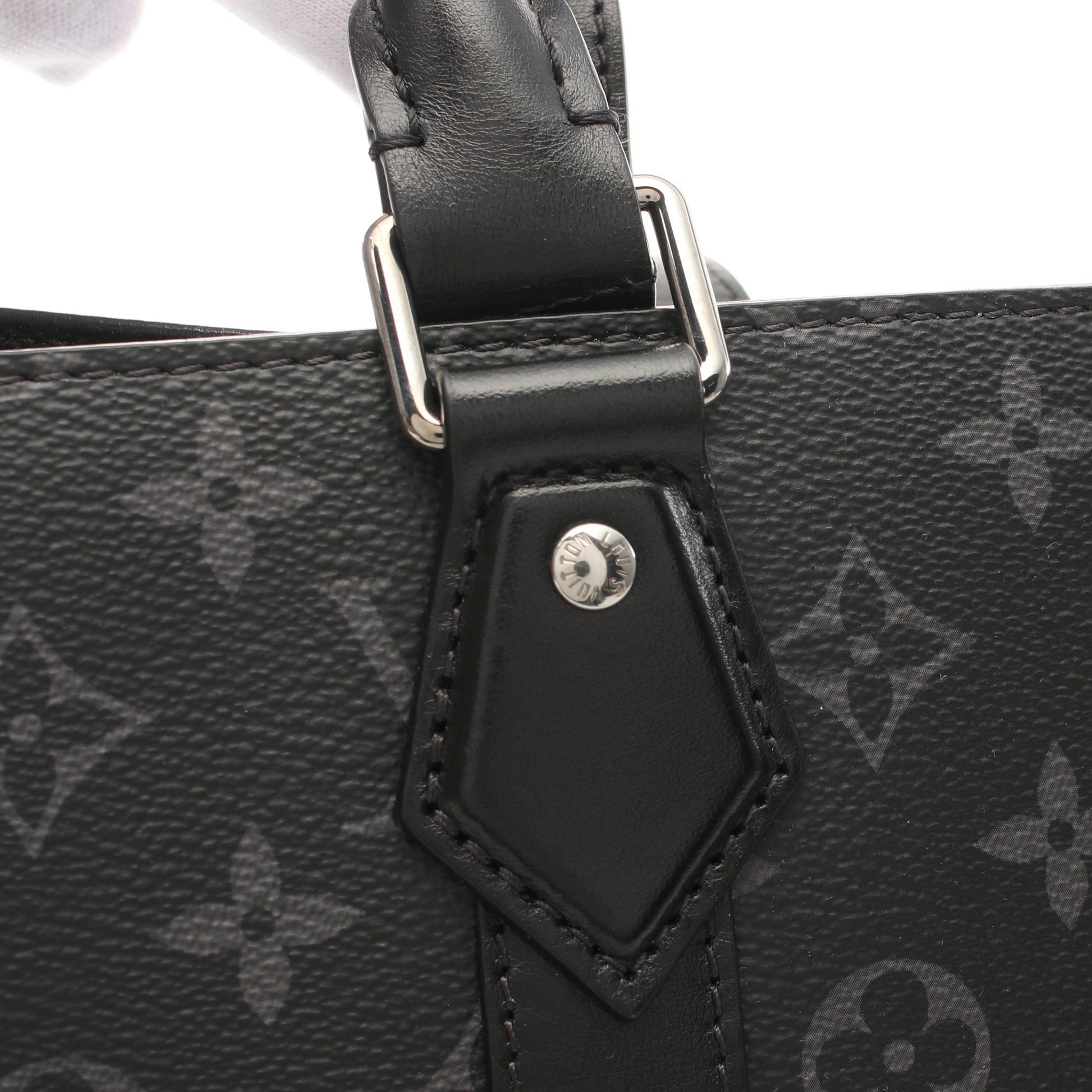 サックプラ 24H モノグラムエクリプス ショルダーバッグ トートバッグ PVC レザー ブラック 2WAY ルイヴィトン バッグ LOUIS VUITTON