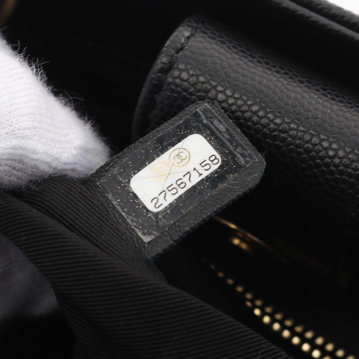 ココマーク マトラッセ チェーンショルダーバッグ レザー キャビアスキン ブラック ゴールド金具 2WAY シャネル バッグ CHANEL