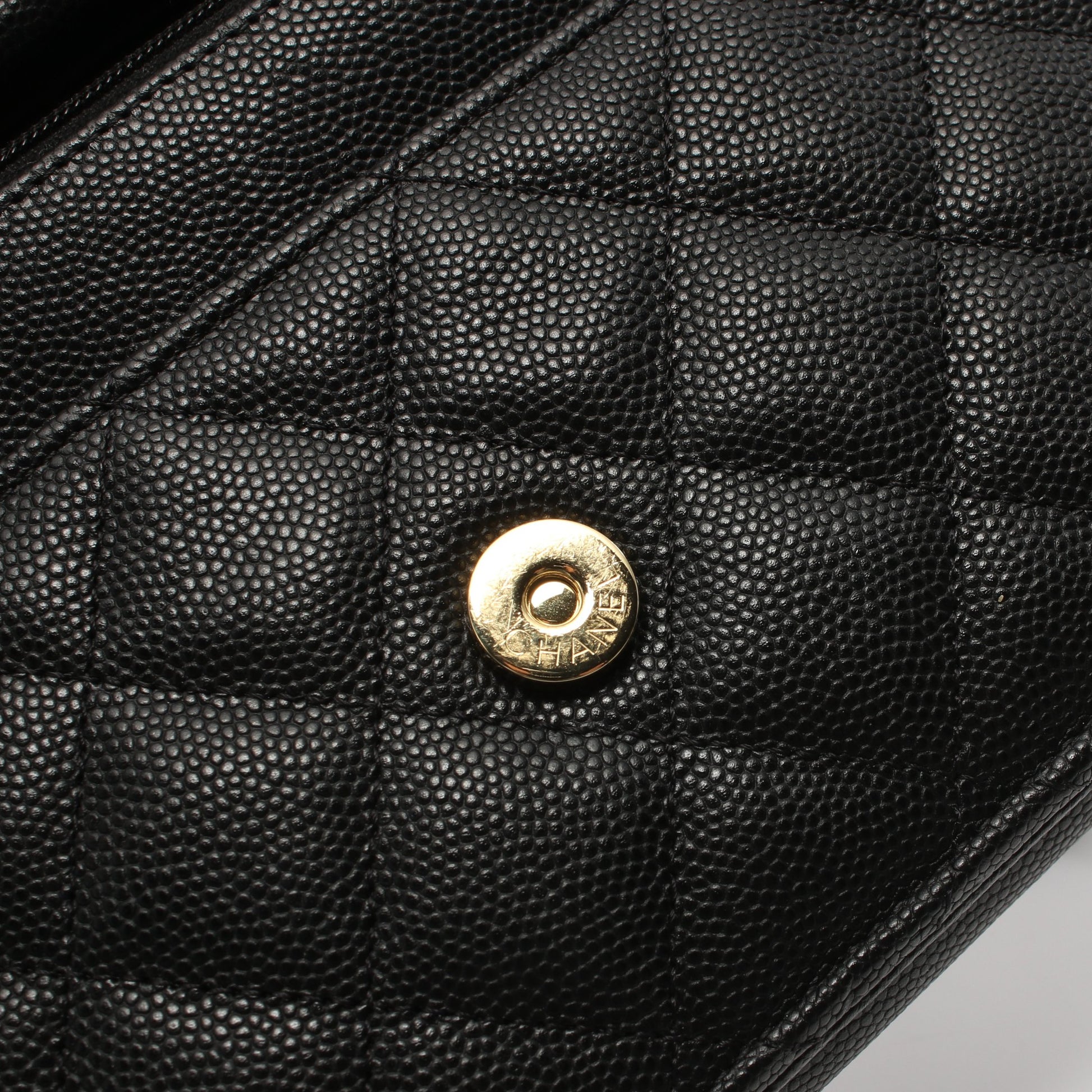 マトラッセ チェーンショルダーバッグ キャビアスキン ブラック ゴールド金具 トランプモチーフ シャネル バッグ CHANEL