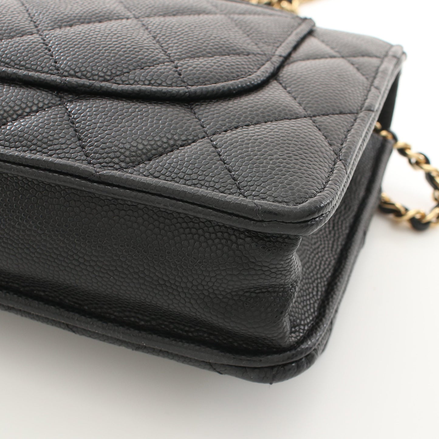 マトラッセ チェーンショルダーバッグ キャビアスキン ブラック ゴールド金具 トランプモチーフ シャネル バッグ CHANEL