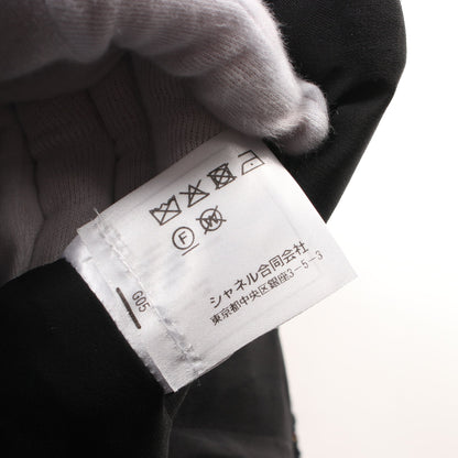 リボン ツイード ノーカラージャケット チェック コットン ウール カシミヤ ブラック レッド ビジューボタン シャネル アウター CHANEL