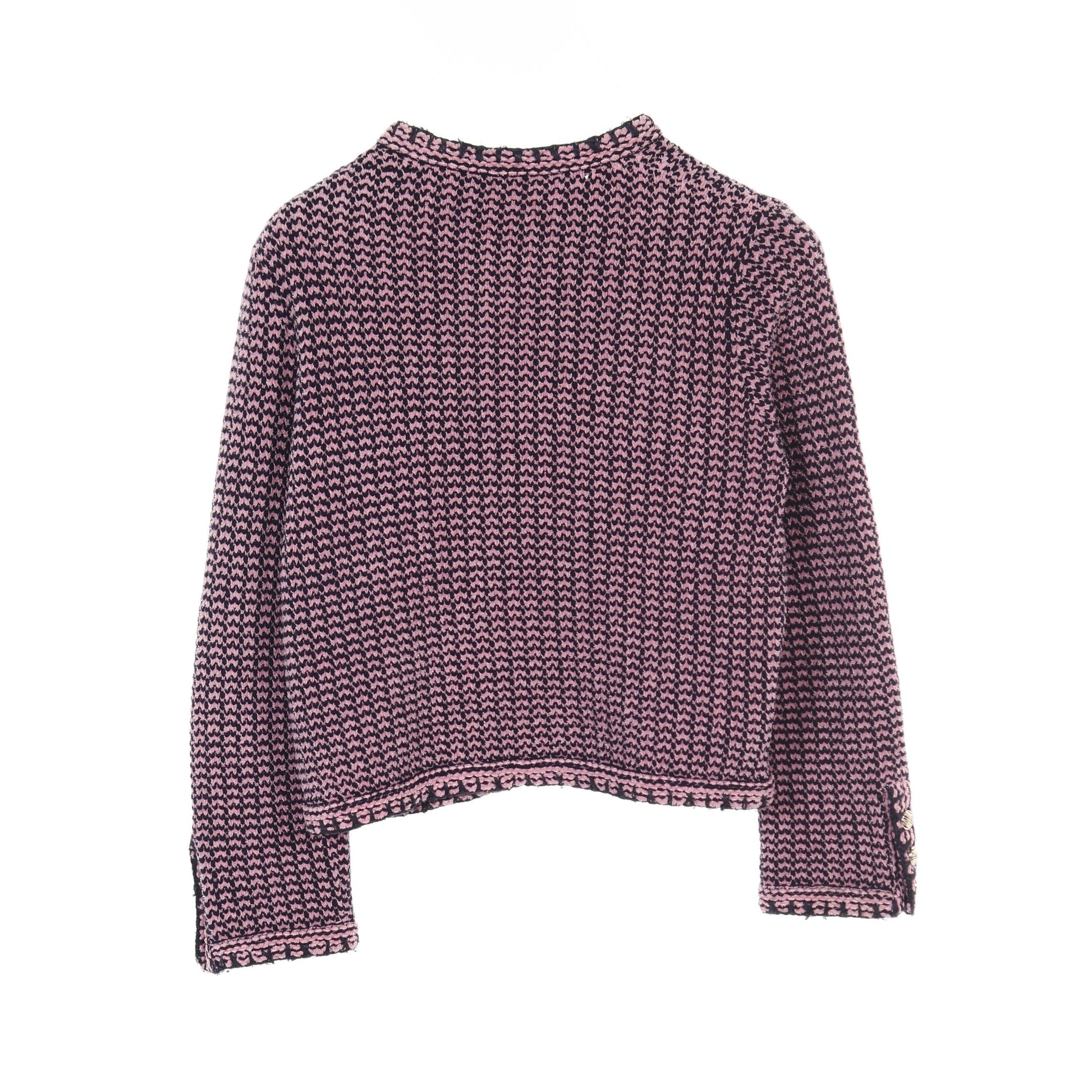 ココマークボタン ニットジャケット ツイード カーディガン カシミヤ コットン ピンク ネイビー 21P シャネル トップス CHANEL