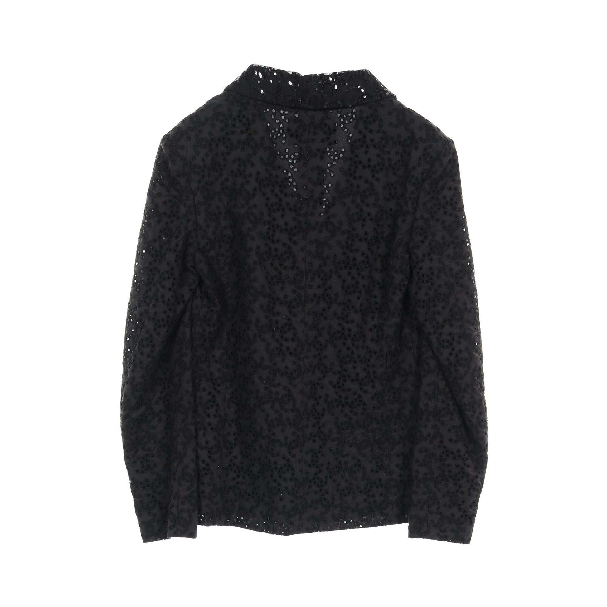 ココマーク アイレット ジャケット スパンコール コットン ブラック 21P シャネル アウター CHANEL