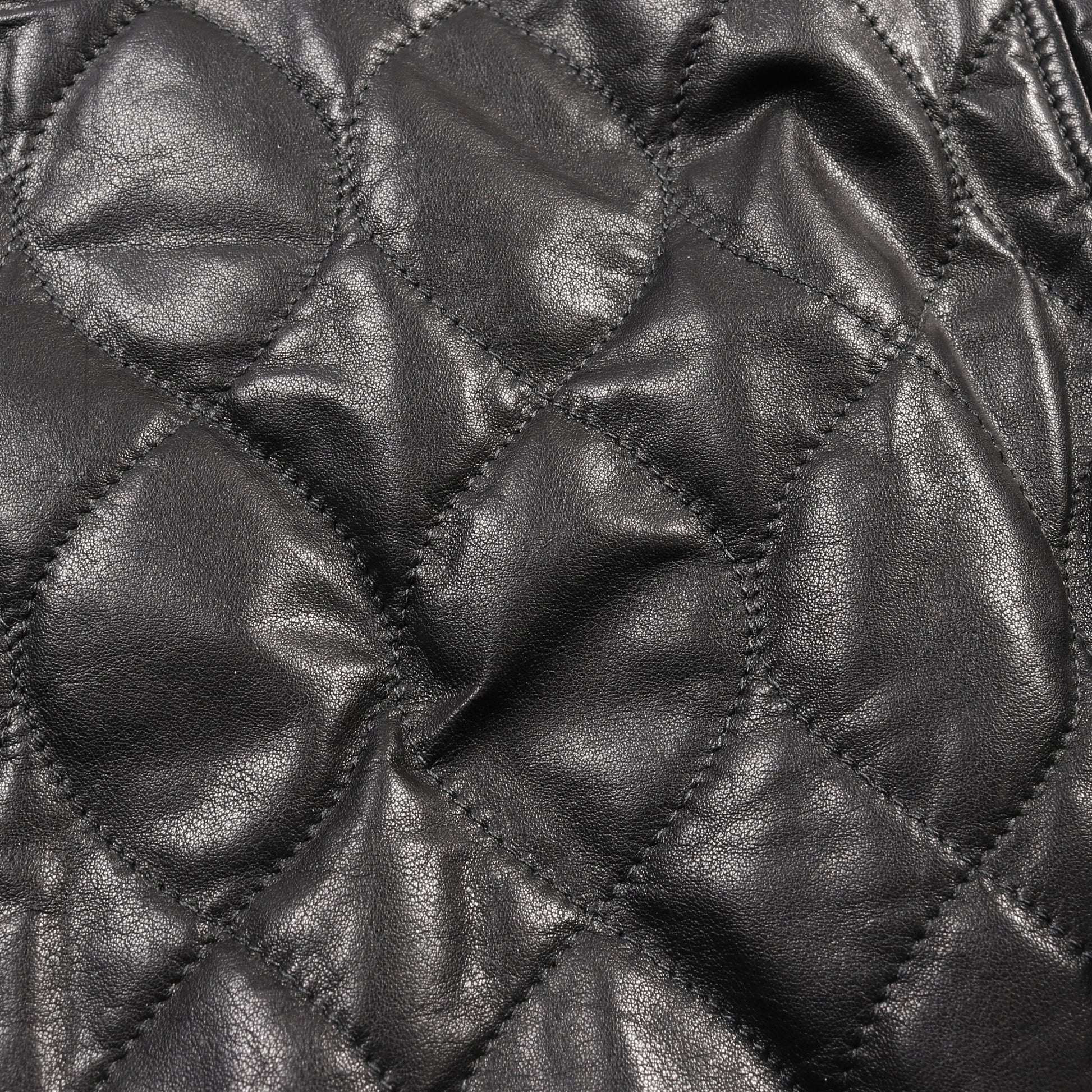 キルティング ジップアップ レザージャケット レザー カシミヤ ブラック クロムハーツ アウター Chrome Hearts