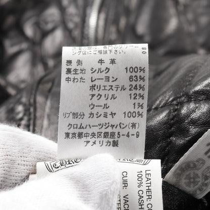 キルティング ジップアップ レザージャケット レザー カシミヤ ブラック クロムハーツ アウター Chrome Hearts