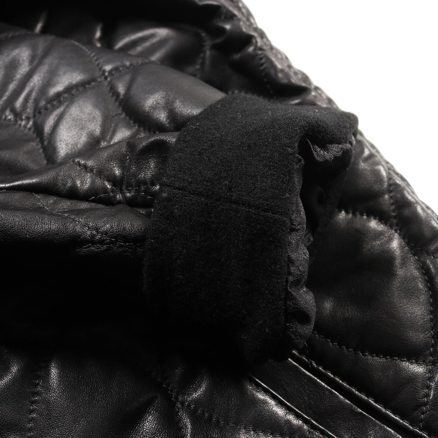 キルティング ジップアップ レザージャケット レザー カシミヤ ブラック クロムハーツ アウター Chrome Hearts