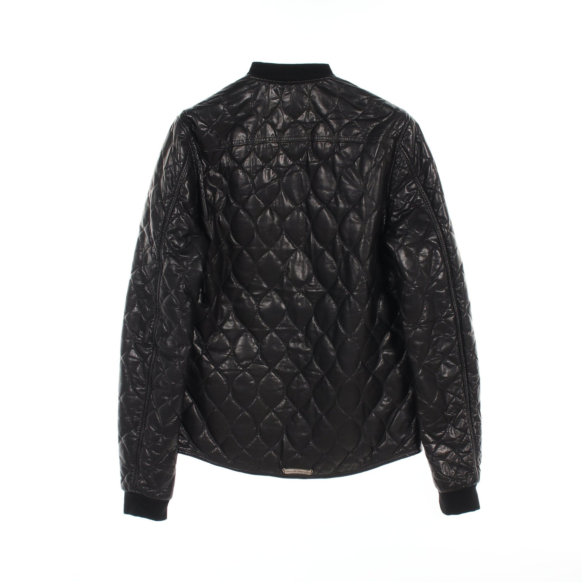 キルティング ジップアップ レザージャケット レザー カシミヤ ブラック クロムハーツ アウター Chrome Hearts