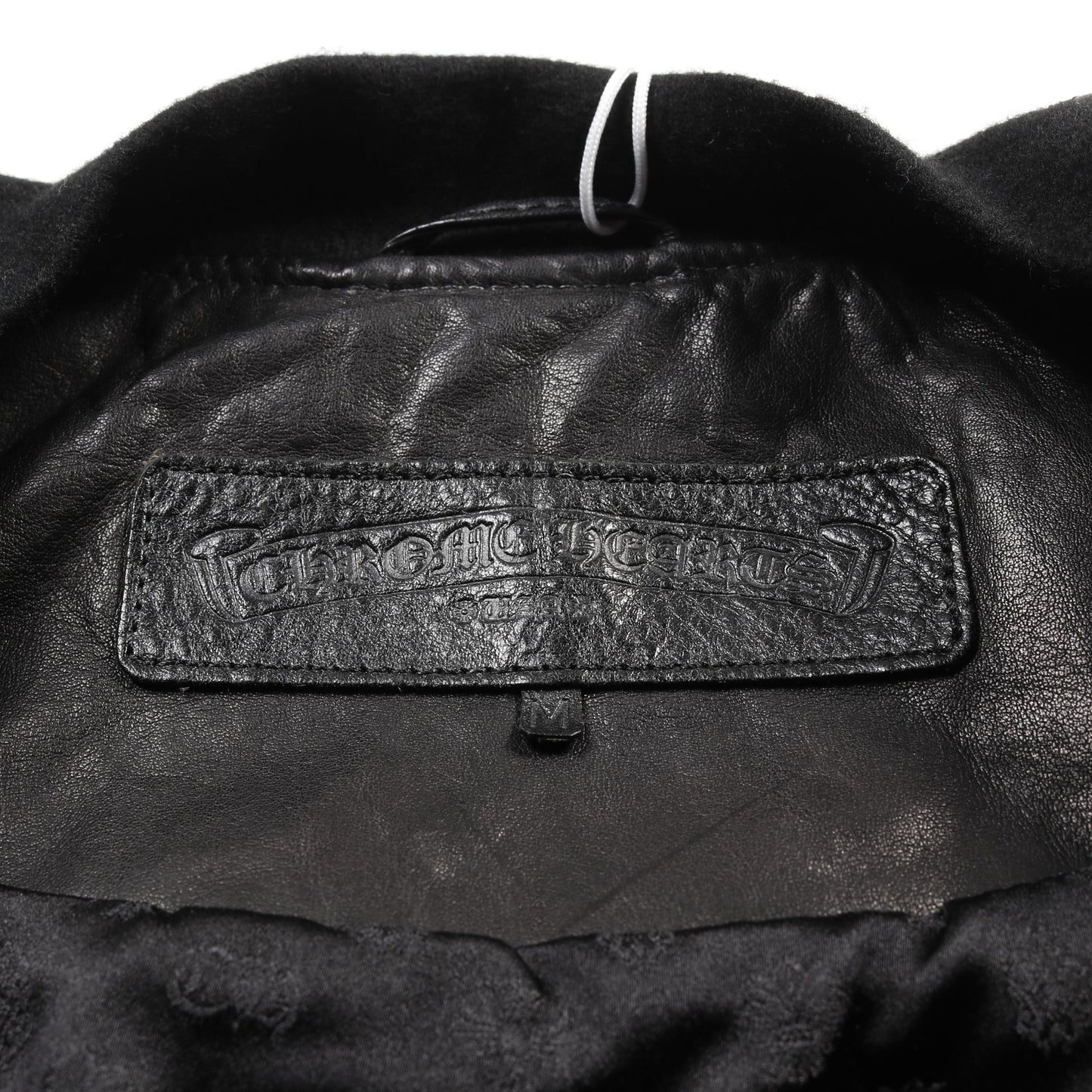 キルティング ジップアップ レザージャケット レザー カシミヤ ブラック クロムハーツ アウター Chrome Hearts