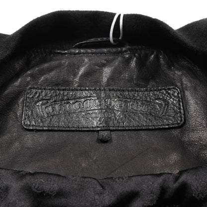 キルティング ジップアップ レザージャケット レザー カシミヤ ブラック クロムハーツ アウター Chrome Hearts