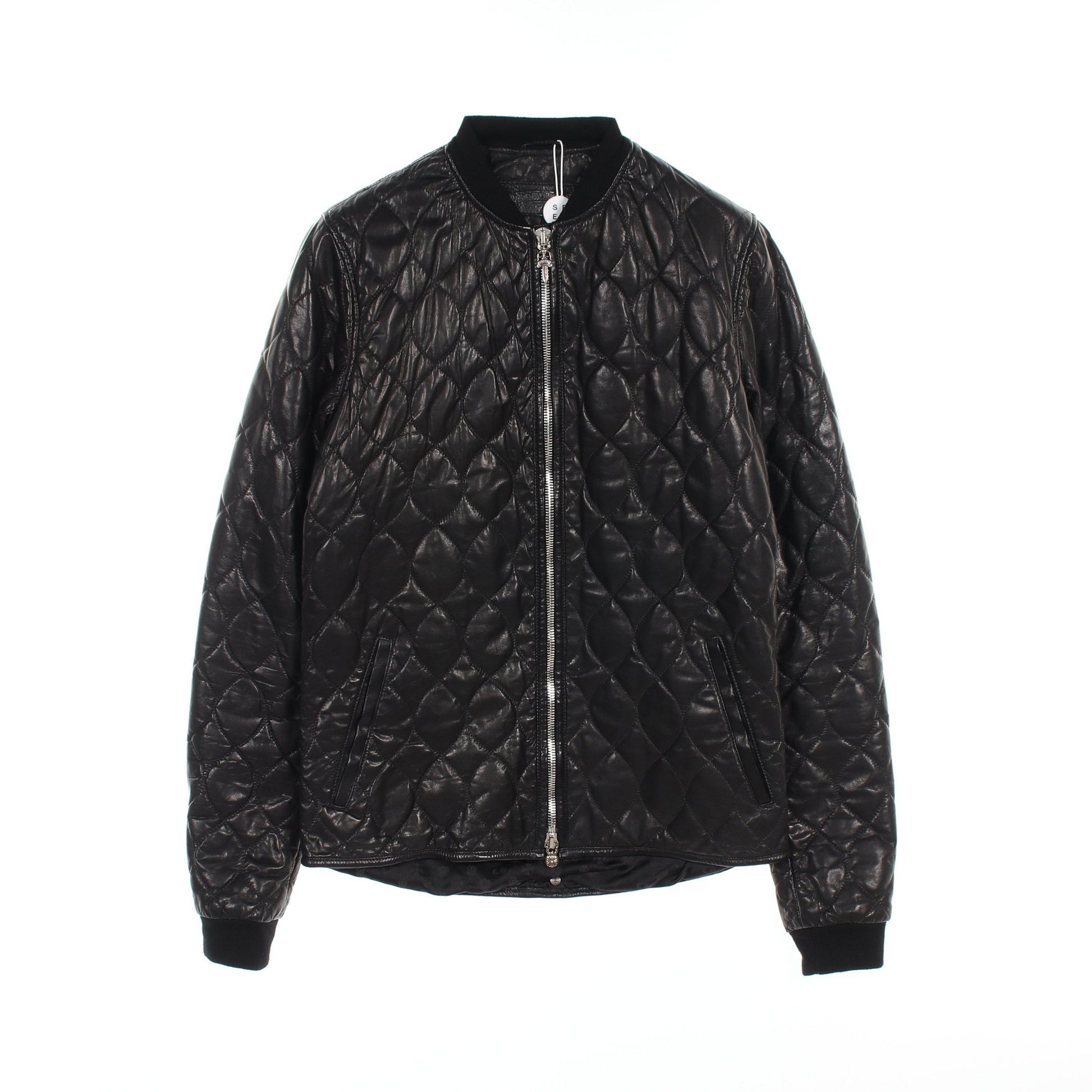 キルティング ジップアップ レザージャケット レザー カシミヤ ブラック クロムハーツ アウター Chrome Hearts