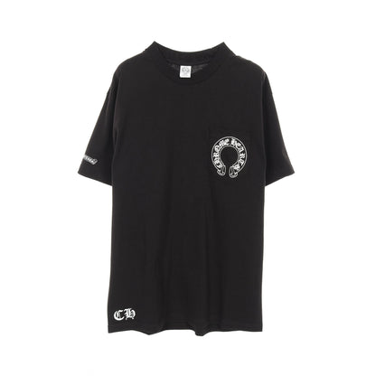 CHプラスプリント ポケット Tシャツ クルーネック コットン ブラック クロムハーツ トップス Chrome Hearts