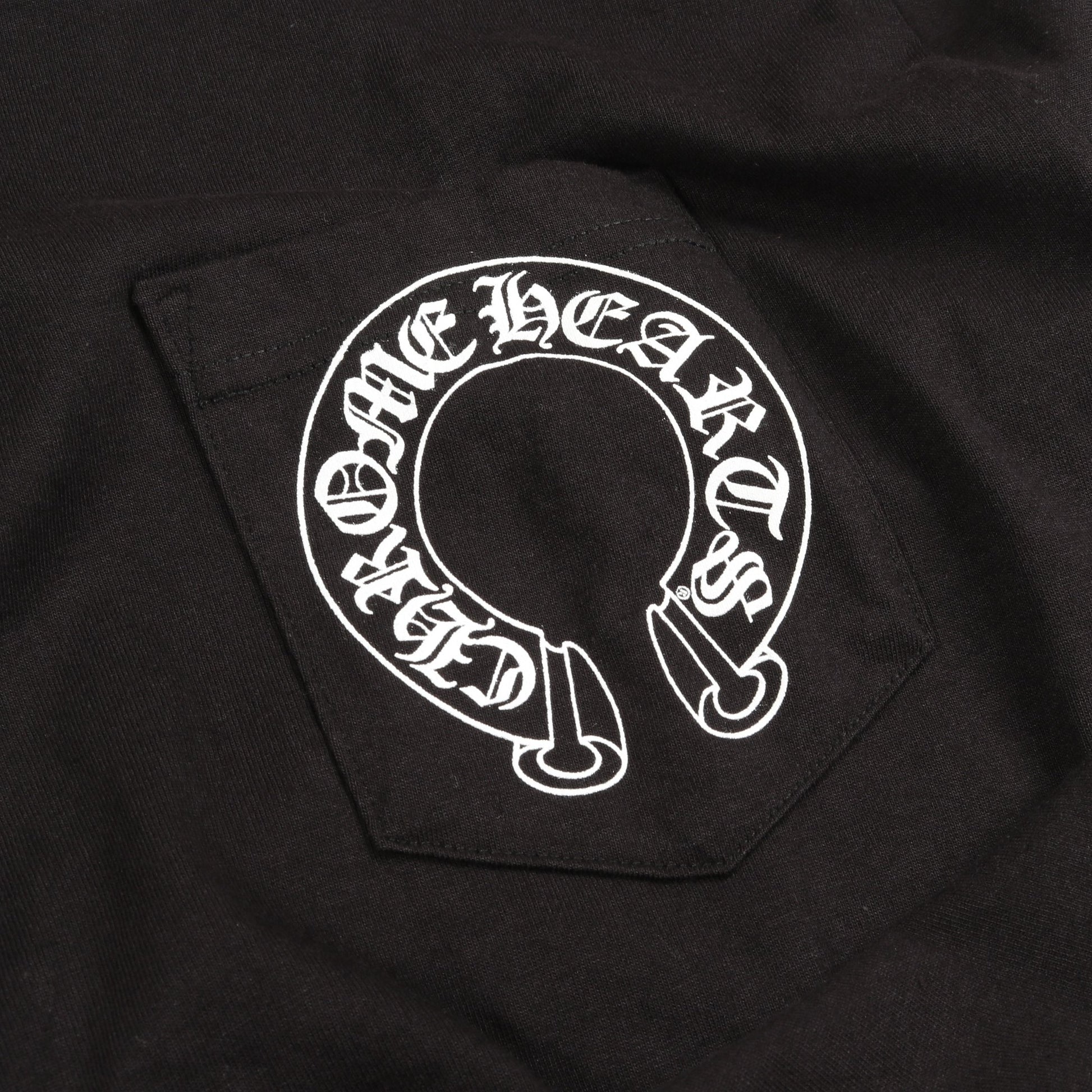 CHプラスプリント ポケット Tシャツ クルーネック コットン ブラック クロムハーツ トップス Chrome Hearts