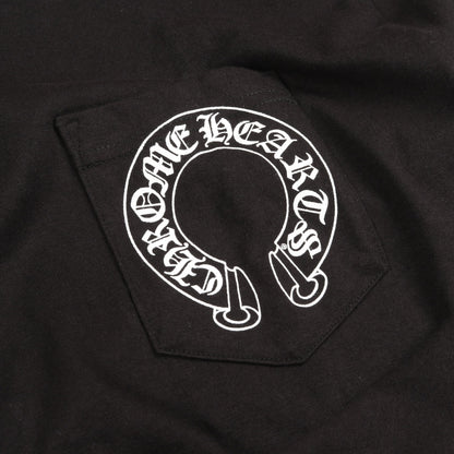 CHプラスプリント ポケット Tシャツ クルーネック コットン ブラック クロムハーツ トップス Chrome Hearts
