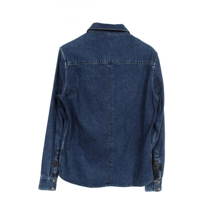 LOOSEENDS L/S ルーズエンド クロスパッチ クロスボールボタン デニムシャツ コットン インディゴブルー クロムハーツ トップス Chrome Hearts