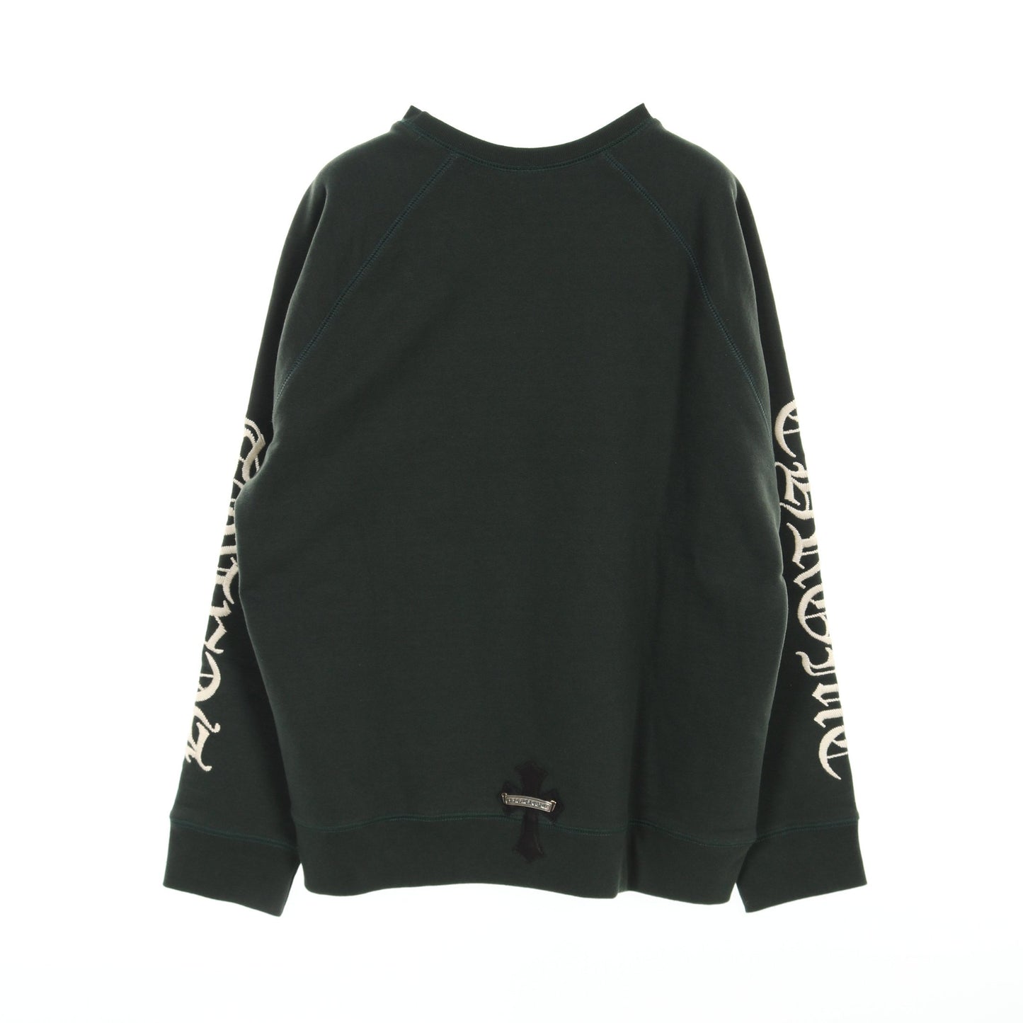 SLO RIDE クロスパッチ付き スウェットシャツ クルーネック ロゴ刺繍 コットン グリーン クロムハーツ トップス Chrome Hearts