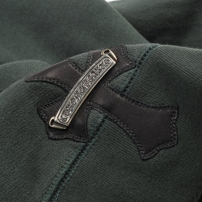 SLO RIDE クロスパッチ付き スウェットシャツ クルーネック ロゴ刺繍 コットン グリーン クロムハーツ トップス Chrome Hearts