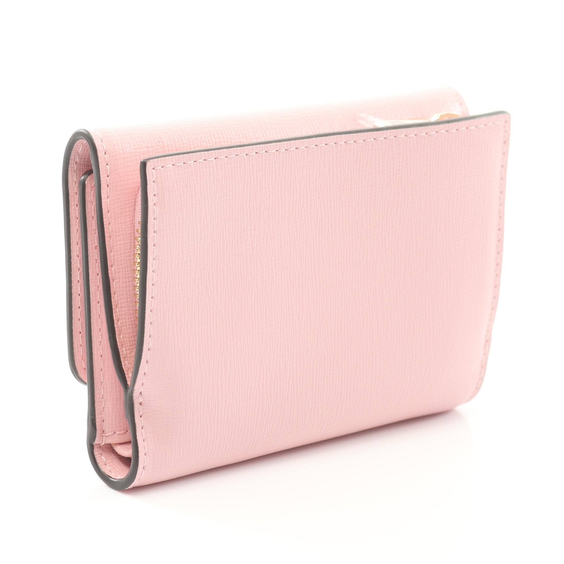 未使用 フルラ 折り財布 レザー お洒落 普段使い ミドル ライトピンク FURLA（フルラ） レディース 二つ折り財布 RITA レザー ラウンド