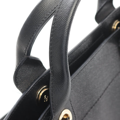 ドーヴィル チェーンショルダーバッグ チェーントートバッグ キャビアスキン ブラック ゴールド金具 スタッズ 2WAY シャネル バッグ CHANEL