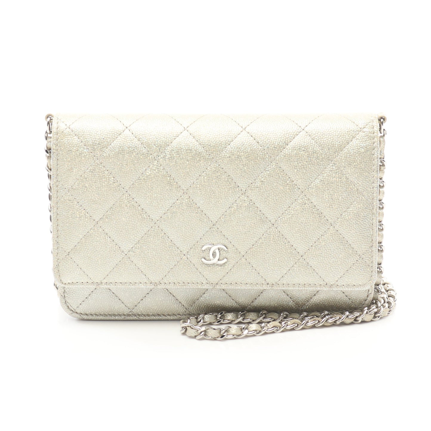 マトラッセ チェーンウォレット キャビアスキン シャンパンゴールド シルバー金具 シャネル バッグ CHANEL