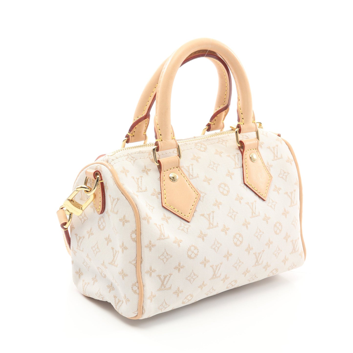 スピーディ バンドリエール 20 モノグラム ハンドバッグ キャンバス レザー ベージュ 2WAY ルイヴィトン バッグ LOUIS VUITTON