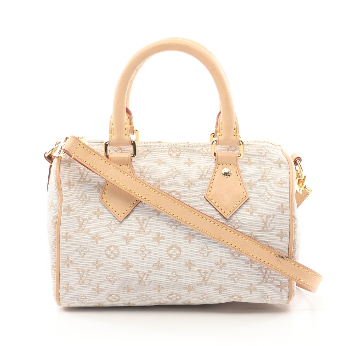 スピーディ バンドリエール 20 モノグラム ハンドバッグ キャンバス レザー ベージュ 2WAY ルイヴィトン バッグ LOUIS VUITTON