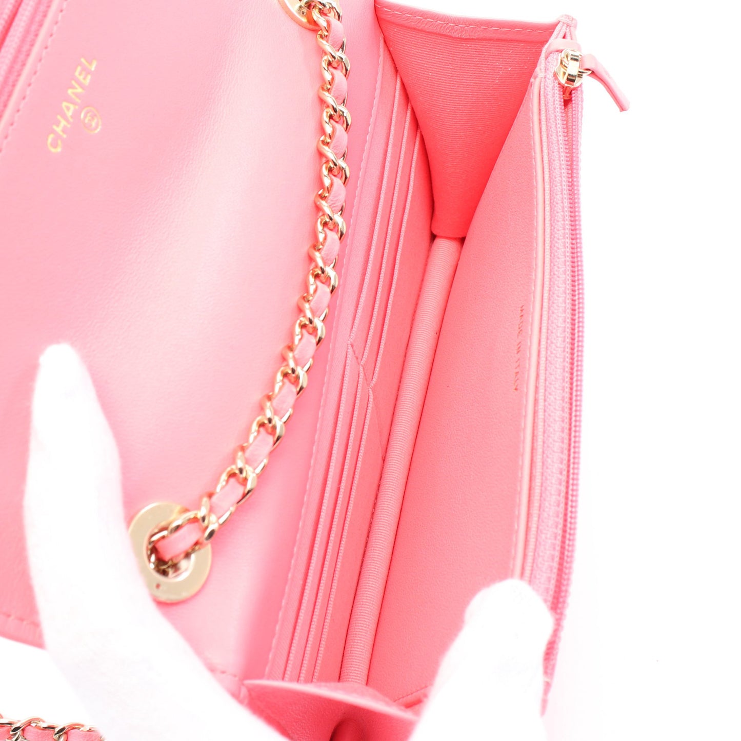 マトラッセ チェーンウォレット レザー ピンク ゴールド金具 シャネル バッグ CHANEL