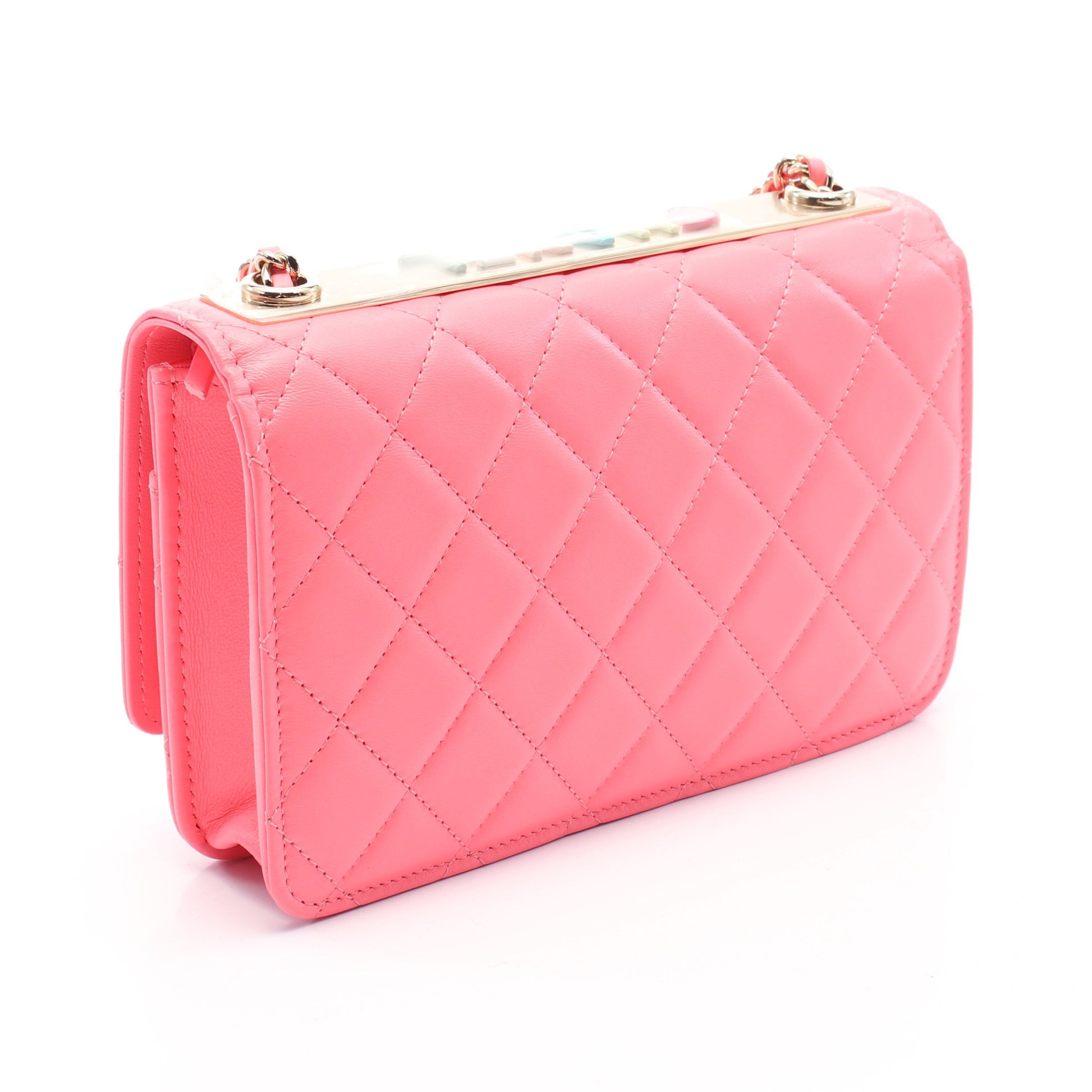 マトラッセ チェーンウォレット レザー ピンク ゴールド金具 シャネル バッグ CHANEL