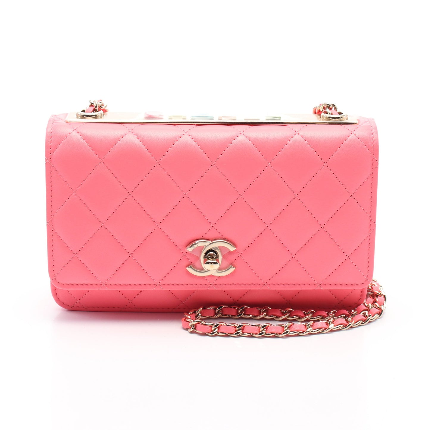 マトラッセ チェーンウォレット レザー ピンク ゴールド金具 シャネル バッグ CHANEL