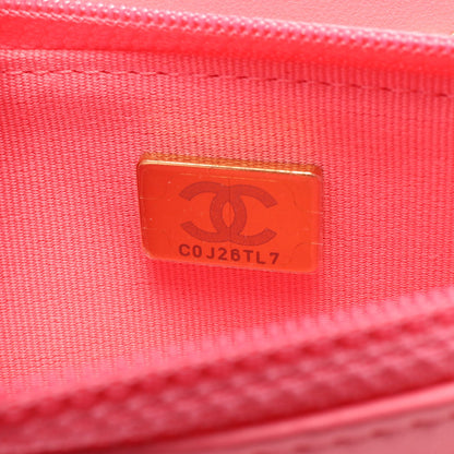 マトラッセ チェーンウォレット レザー ピンク ゴールド金具 シャネル バッグ CHANEL