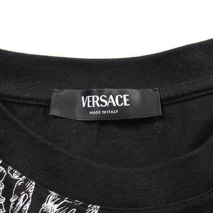 Tシャツ クルーネック 半袖 コットン ブラック ホワイト ヴェルサーチ トップス Versace