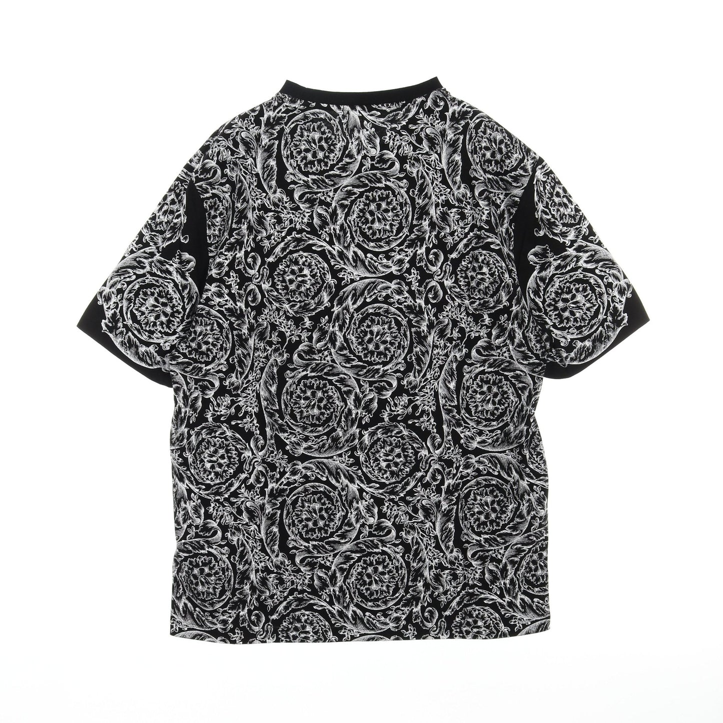 Tシャツ クルーネック 半袖 コットン ブラック ホワイト ヴェルサーチ トップス Versace