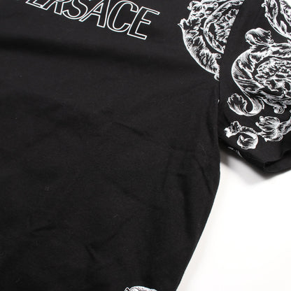 Tシャツ クルーネック 半袖 コットン ブラック ホワイト ヴェルサーチ トップス Versace