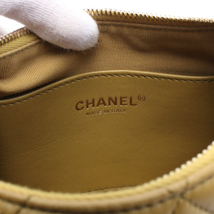 スモールホーボー チェーンショルダーバッグ レザー カーキグリーン ゴールド金具 シャネル バッグ CHANEL