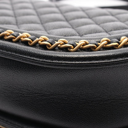 ボーイシャネル スモール チェーンショルダーバッグ キャビアスキン ブラック ゴールド金具 シャネル バッグ CHANEL