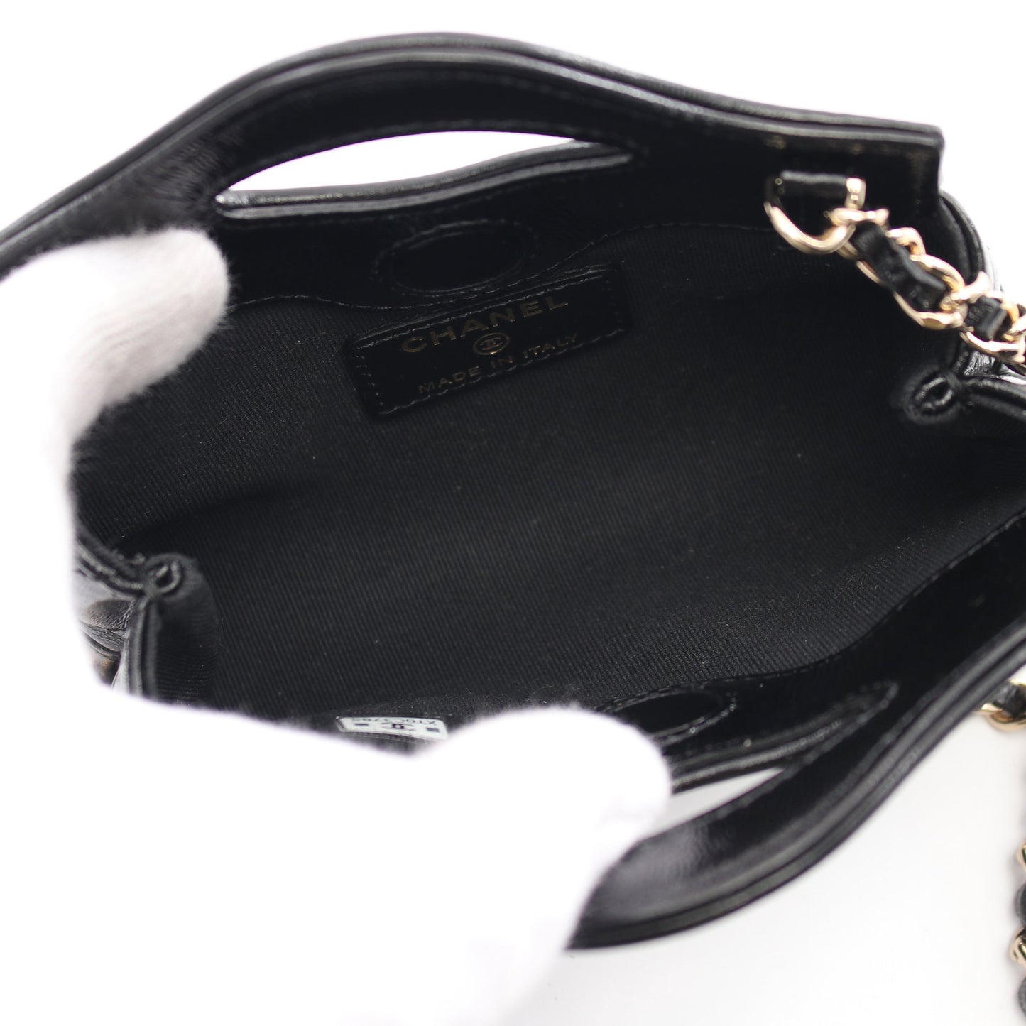 チェーン クラッチ チェーンショルダーバッグ レザー ブラック ゴールド金具 シャネル バッグ CHANEL