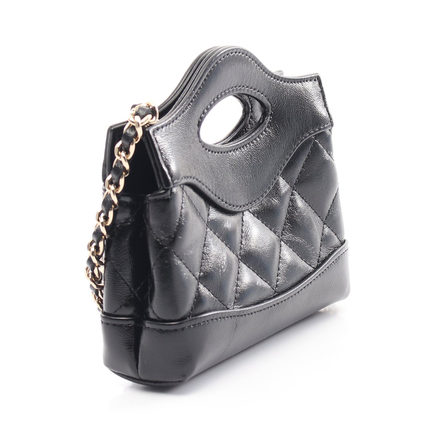 チェーン クラッチ チェーンショルダーバッグ レザー ブラック ゴールド金具 シャネル バッグ CHANEL