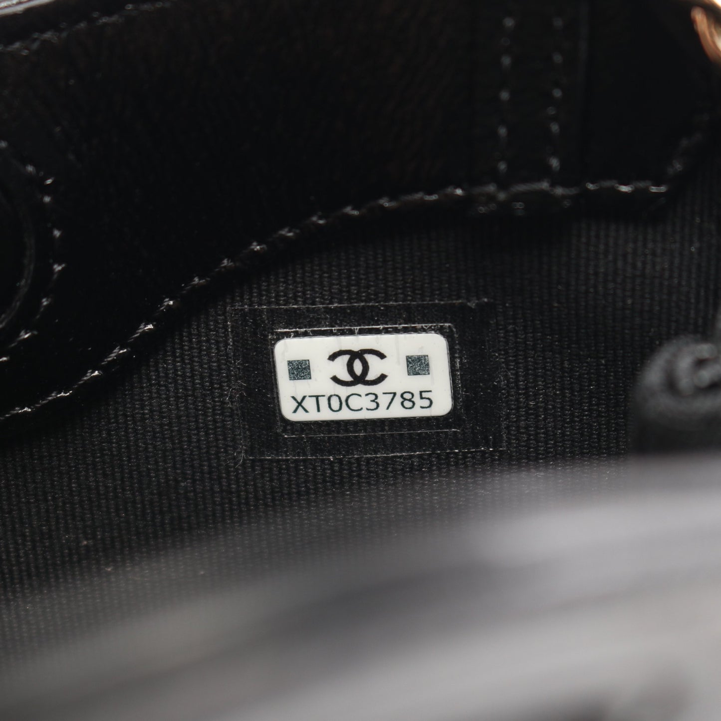 チェーン クラッチ チェーンショルダーバッグ レザー ブラック ゴールド金具 シャネル バッグ CHANEL