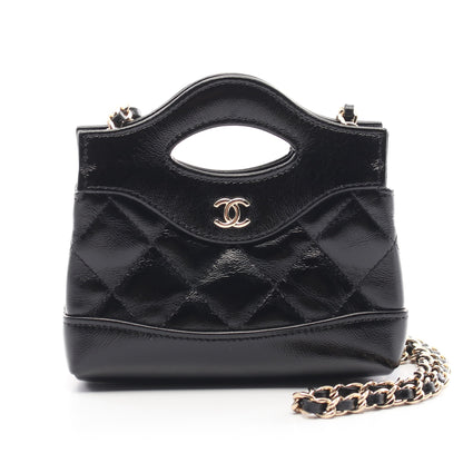 チェーン クラッチ チェーンショルダーバッグ レザー ブラック ゴールド金具 シャネル バッグ CHANEL