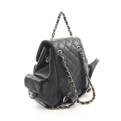 マトラッセ バックパック リュックサック キャビアスキン ブラック ゴールド金具 シャネル バッグ CHANEL